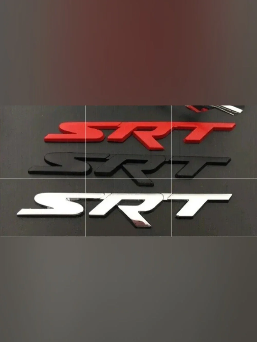 Dark Red SRT Emblem Adhesive Or Grille Back Badge See All 4 Colors
